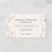Modern Floral Counseling Professional Visitenkarte (Rückseite)