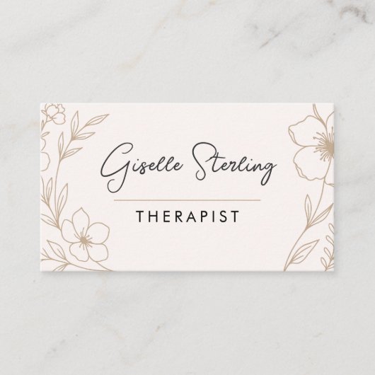 Modern Floral Counseling Professional Visitenkarte (Vorderseite)