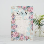 Modern Floral Details Card (Stehend Vorderseite)