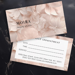 Modern, floral, Ernennung Terminkarte