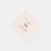 Modern Floral Fall In Love Bridal Shower  Serviette (Ecke)