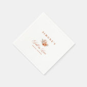 Modern Floral Fall In Love Bridal Shower Serviette (Ecke)