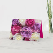 Modern Floral Happy Birthday Card Karte (Vorderseite)