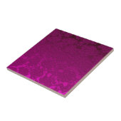 Modern Floral Hot Pink Fuchsia Girl Pattern Fliese (Seite)