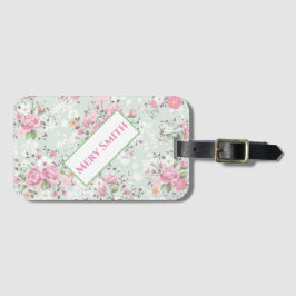 Modern floral Ihr Name Gepäckanhänger