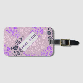 Modern floral Ihr Name Gepäckanhänger