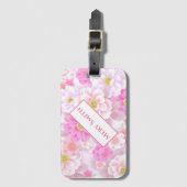Modern floral Ihr Name Gepäckanhänger (Vorderseite Vertikal)