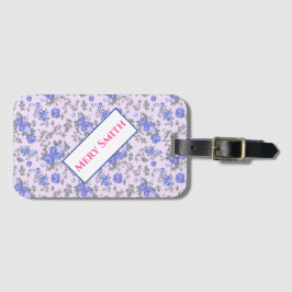 Modern floral Ihr Name Gepäckanhänger