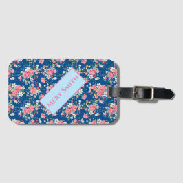 Modern floral Ihr Name Gepäckanhänger
