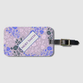 Modern floral Ihr Name Gepäckanhänger