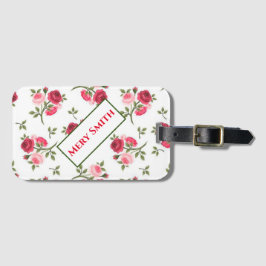 Modern floral Ihr Name Gepäckanhänger