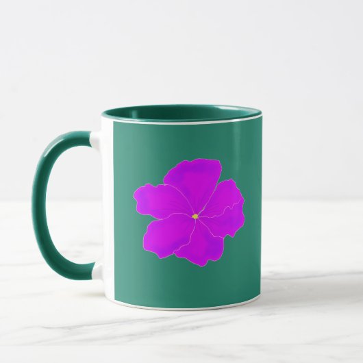 Modern floral Lila Emerald Green Tasse (Links)
