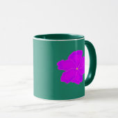Modern floral Lila Emerald Green Tasse (VorderseiteRechts)