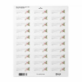Modern Floral Magnolia Couple Wedding Label (Vorne)