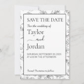 Modern Floral | Minimalist Botanical Wedding Save The Date (Vorderseite)