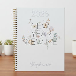 Modern Floral New Year New Me Planner Planer