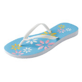 Modern Floral Pattern Beach Footwear Badesandalen (Schrägansicht)