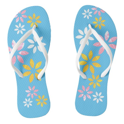 Modern Floral Pattern Beach Footwear Badesandalen (Fußbett)