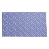 Modern Floral Pattern in Blue and Tan Kissenbezug (Rückseite)