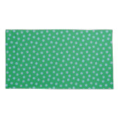 Modern Floral Pattern in Green and Salmon Kissenbezug (Rückseite)