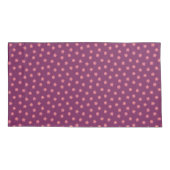 Modern Floral Pattern in Pansy Purple and Green Kissenbezug (Rückseite)