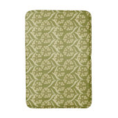 Modern Floral Pattern: White Umbel Flowers Badematte (Vorderseite Vertikal)