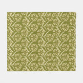 Modern Floral Pattern: White Umbel Flowers Fleecedecke (Vorderseite (Horizontal))