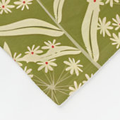 Modern Floral Pattern: White Umbel Flowers Fleecedecke (Ecke)