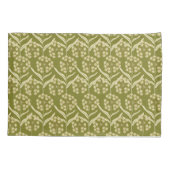 Modern Floral Pattern: White Umbel Flowers Kissenbezug (Rückseite-Links)