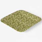 Modern Floral Pattern: White Umbel Flowers Pappteller (Gewinkelt)