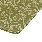 Modern Floral Pattern: White Umbel Flowers Schneidebrett (Ecke)