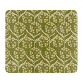 Modern Floral Pattern: White Umbel Flowers Schneidebrett