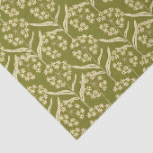 Modern Floral Pattern: White Umbel Flowers Seidenpapier (Ausschnitt)