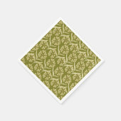 Modern Floral Pattern: White Umbel Flowers Serviette (Ecke)