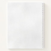 Modern Floral Personal Monogram Letter X Blue Gold Notizblock (Rückseite)