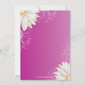 Modern Floral Pink Blue Daisy Brautparty Einladung (Rückseite)