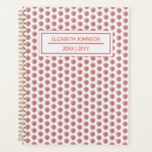 Modern Floral Pink Pattern Weekly Daily Name