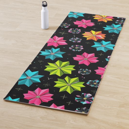 Modern floral polygonal colorful girly botanical yogamatte (Beispiel)