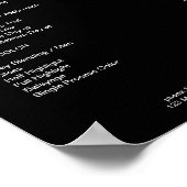 Modern Floral Preislisten  Poster (Ecke)