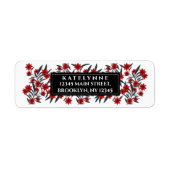 Modern Floral Return Address Label (Vorne)