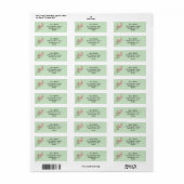 Modern Floral Return Address Label, geschriebener (Vorne)