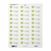 Modern Floral Return Address Label (Limon/weiß) (Vorne)