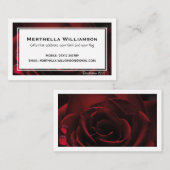 Modern | Floral | Rote Rose | Christlich Visitenkarte (Vorne/Hinten)