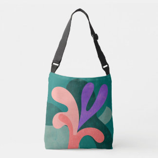 Modern Floral Shape Tote Bag – Bold Color Botanica Tragetaschen Mit Langen Trägern