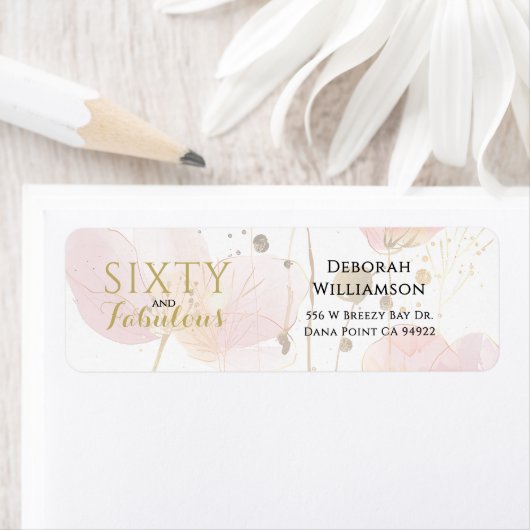 Modern Floral Sixty and Fabulous Bold (Insitu)