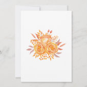 Modern Floral Terracotta Rustikale Hochzeit Save The Date (Rückseite)