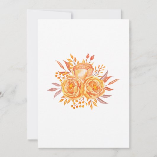 Modern Floral Terracotta Rustikale Hochzeit Save The Date (Rückseite)