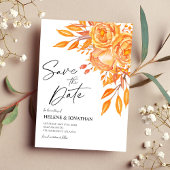 Modern Floral Terracotta Rustikale Hochzeit Save The Date