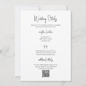 Modern Floral Two Sided Wedding Invitation Einladung (Rückseite)