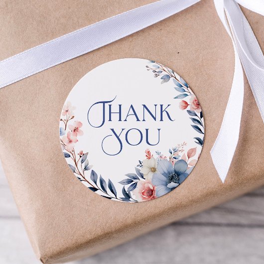 Modern Floral Watercolor Danke Sticker
